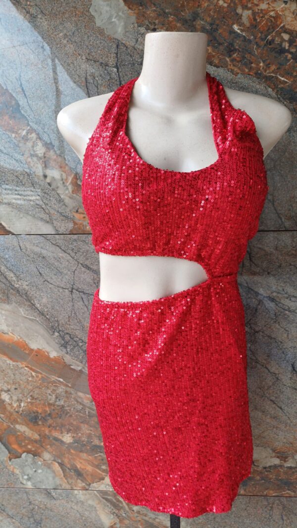 Vestido Vermelho com brilho
