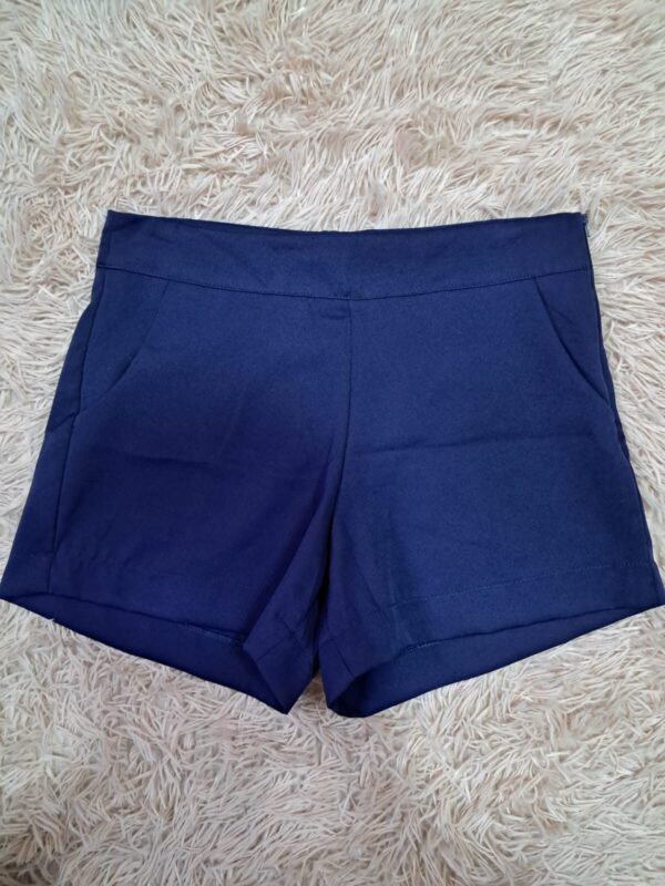 Short Alfaiataria azul