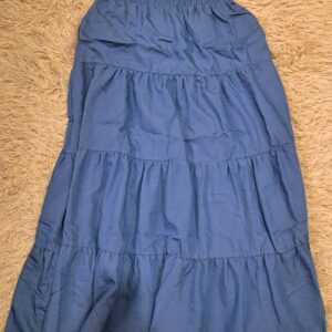 Saia jeans esporte fino longa