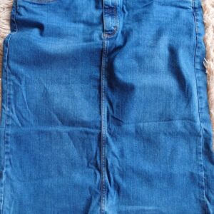 Saia jeans Midi