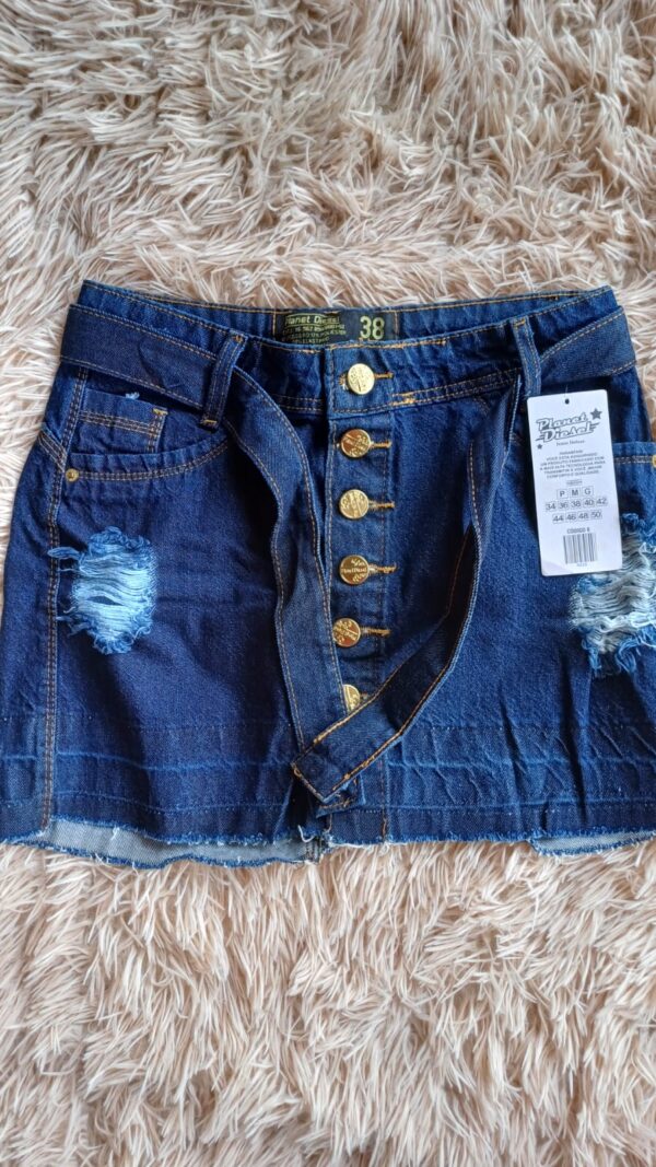Saia jeans curta