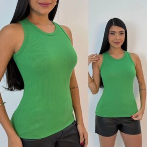 Blusa - malha canelada 100% algodão